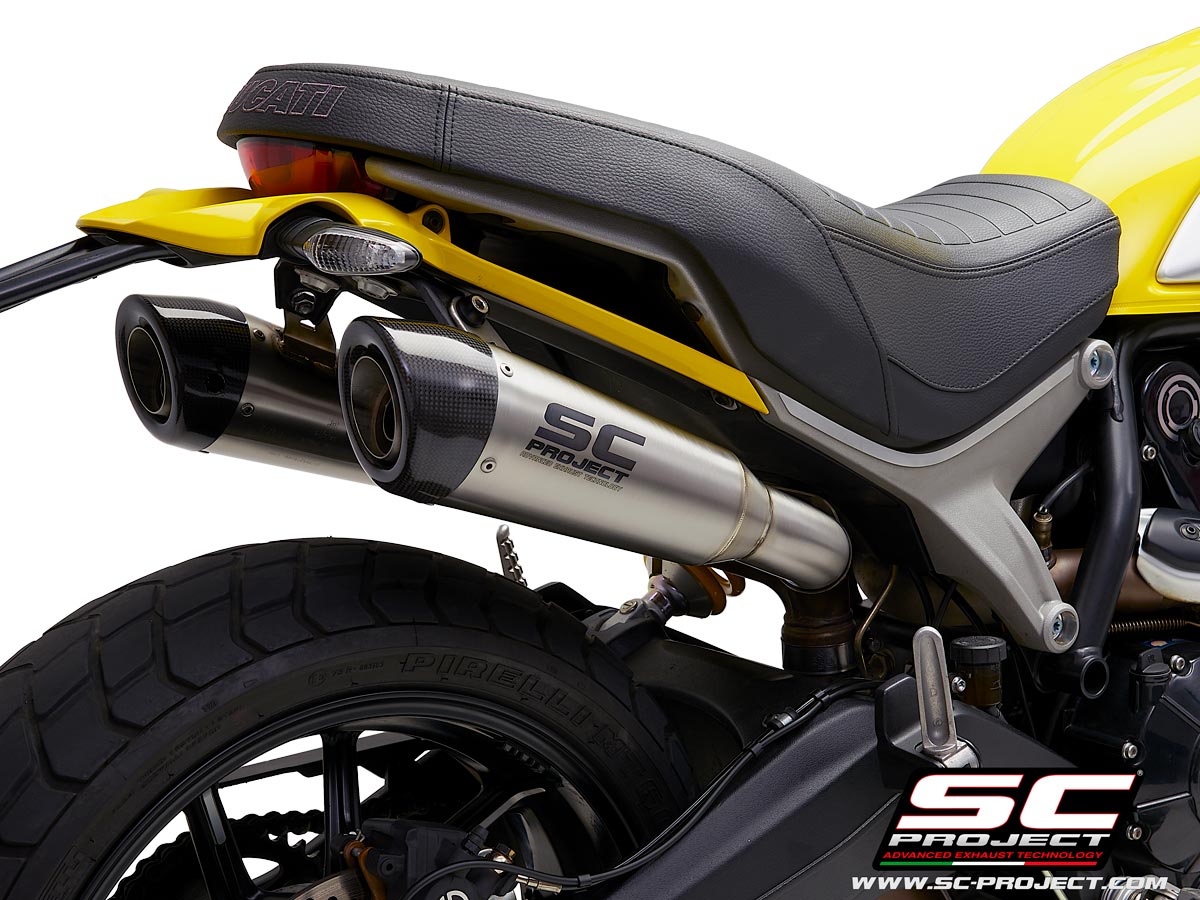 ducati scrambler 1100 slipon exhaust akra termi sc