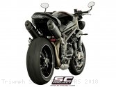 Oval High Mount Exhaust by SC-Project Triumph / Speed Triple RS / 2018