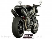 Oval High Mount Exhaust by SC-Project Triumph / Speed Triple S / 2018