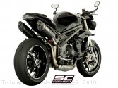 Oval High Mount Exhaust by SC-Project Triumph / Speed Triple S / 2018