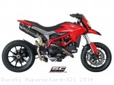 Oval High Mount Exhaust by SC-Project Ducati / Hypermotard 821 / 2014