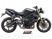 Oval High Mount Exhaust by SC-Project Triumph / Street Triple / 2009