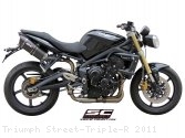 Oval High Mount Exhaust by SC-Project Triumph / Street Triple R / 2011