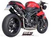 Oval High Mount Exhaust by SC-Project Triumph / Speed Triple / 2011