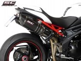 Oval High Mount Exhaust by SC-Project Triumph / Speed Triple / 2014