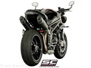 Oval High Mount Exhaust by SC-Project Triumph / Speed Triple R / 2017