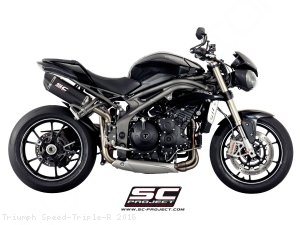 Oval High Mount Exhaust by SC-Project Triumph / Speed Triple R / 2016