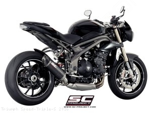 Oval Low Mount Exhaust by SC-Project Triumph / Speed Triple S / 2016