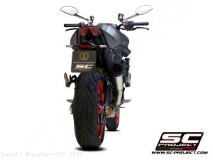 21-23 Ducati Monster 937 LeoVince LV-10 Slip-On Exhaust - Bayside