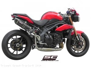 Oval High Mount Exhaust by SC-Project Triumph / Speed Triple R / 2014