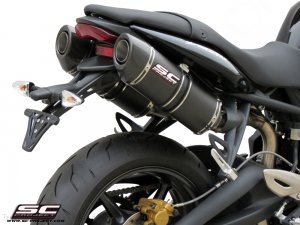 Oval High Mount Exhaust by SC-Project Triumph / Street Triple / 2010