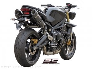 Oval High Mount Exhaust by SC-Project Triumph / Street Triple / 2009