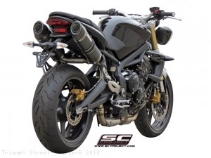 Oval High Mount Exhaust by SC-Project Triumph / Street Triple R / 2010