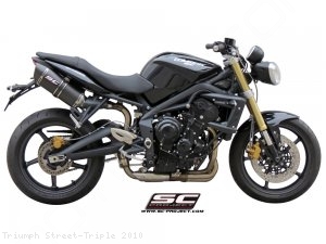 Oval High Mount Exhaust by SC-Project Triumph / Street Triple / 2010