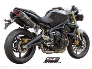 Oval High Mount Exhaust by SC-Project Triumph / Street Triple / 2011
