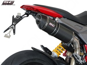 Oval High Mount Exhaust by SC-Project Ducati / Hypermotard 939 SP / 2016