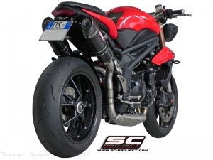 Oval High Mount Exhaust by SC-Project Triumph / Speed Triple / 2012