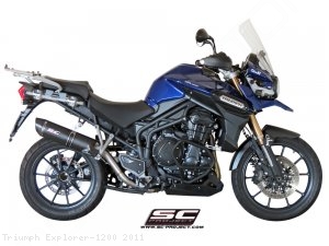 Oval High Mount Exhaust by SC-Project Triumph / Explorer 1200 / 2011