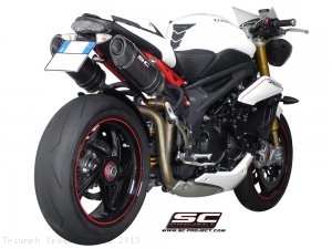 Oval High Mount Exhaust by SC-Project Triumph / Speed Triple / 2013