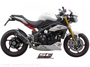 Oval Low Mount Exhaust by SC-Project Triumph / Speed Triple R / 2012