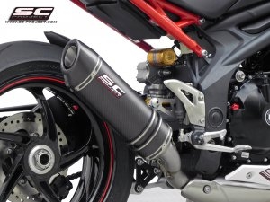 Oval Low Mount Exhaust by SC-Project Triumph / Speed Triple / 2012
