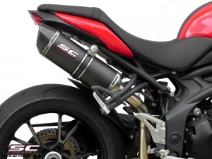 Oval High Mount Exhaust by SC-Project Triumph / Speed Triple / 2014