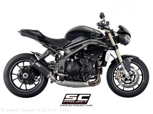 Oval Low Mount Exhaust by SC-Project Triumph / Speed Triple S / 2016