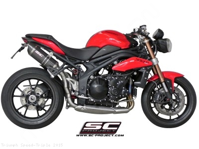 Oval High Mount Exhaust by SC-Project Triumph / Speed Triple / 2015